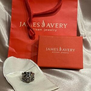 James Avery Retired Flower Mound Dome Ring .925 Sterling Silver Size 5‎